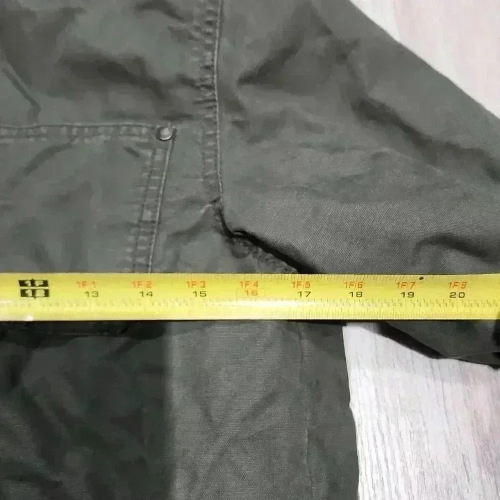 Old Navy Mens Long Sleeve Lined Collared Button Front Jacket Olive Green Size XL - Picture 4 of 8